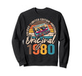 1980 44Th Birthday Cassette Tape Sweatshirt - Aesthetic Graphic Men Women - T-Shirt, Sweatshirt, Hoodie