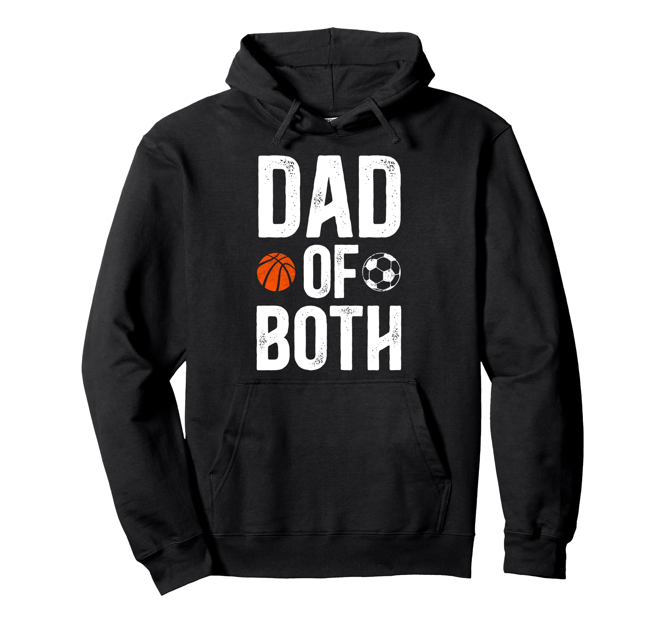 Dad Both Soccer Basketball Dad Ballers Hoodie - Aesthetic Graphic Unisex - T-Shirt, Sweatshirt, Hoodie