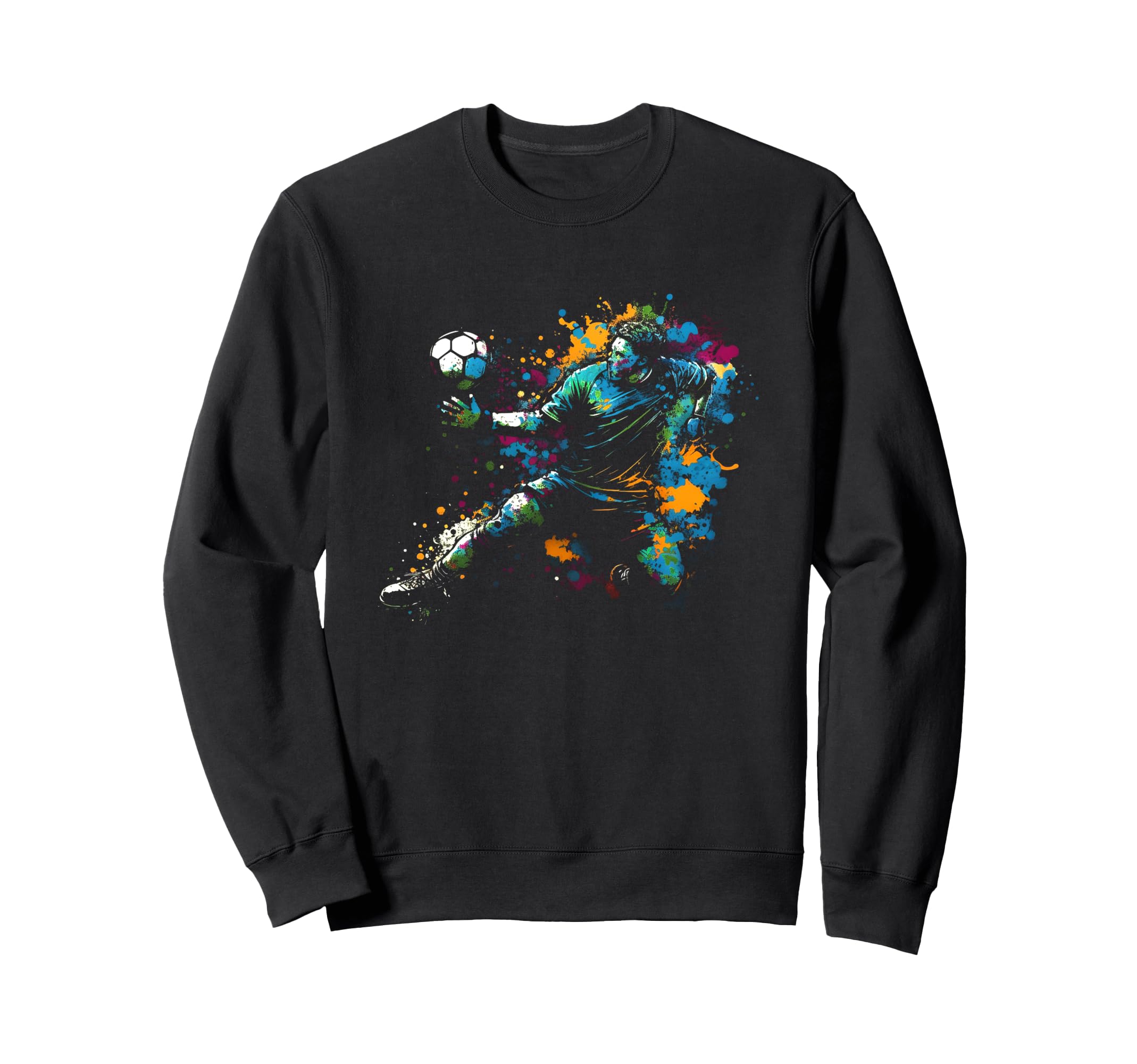 Football Goalkeeper Splash Art Sweatshirt - Streetwear Style Unisex - T-Shirt, Sweatshirt, Hoodie
