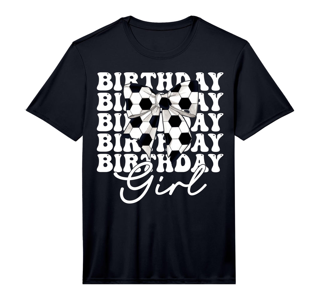 Birthday Soccer Coquette Bow Performance T-Shirt - Trendy Graphic Men Women - T-Shirt, Sweatshirt, Hoodie