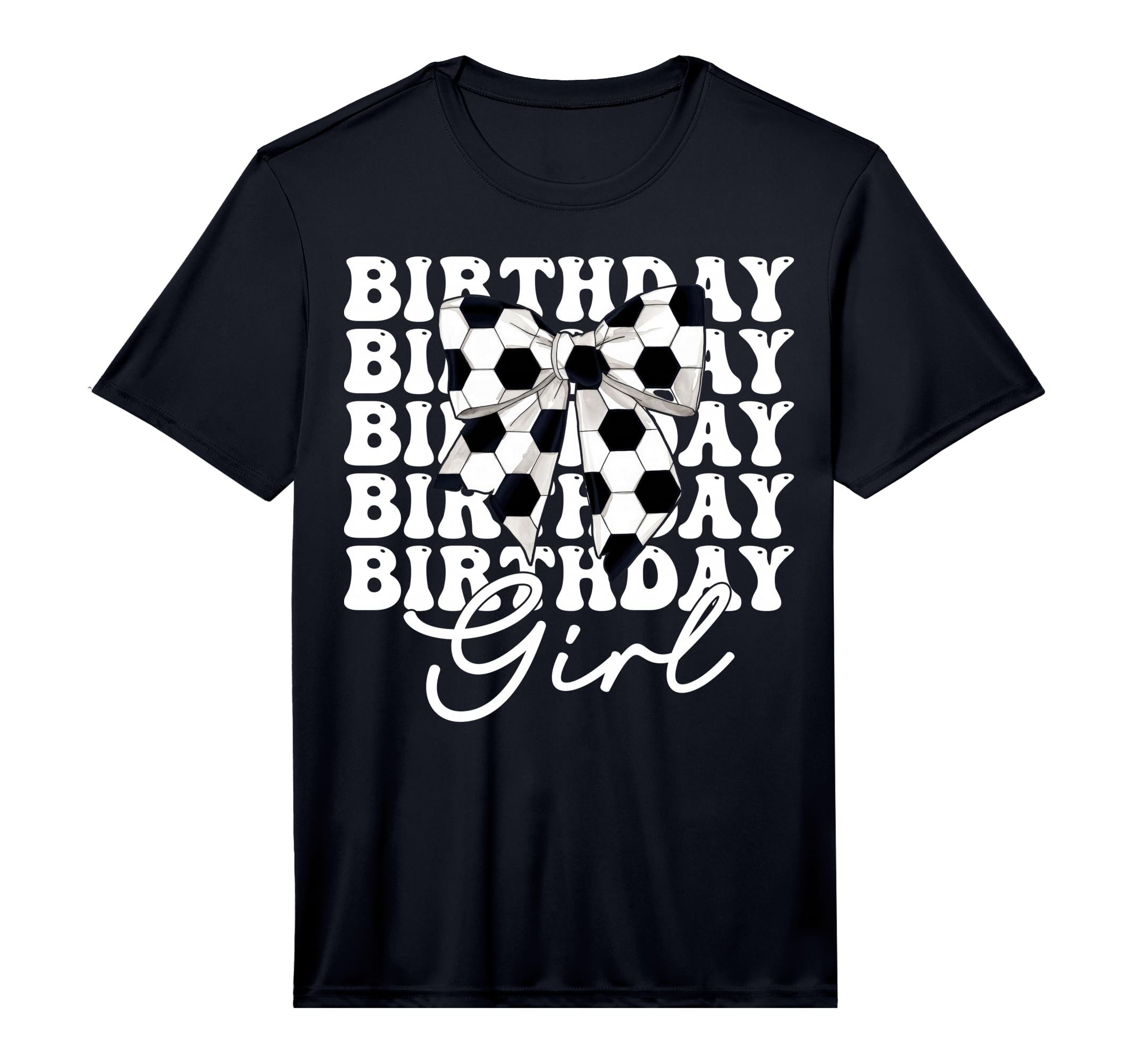 Birthday Soccer Coquette Bow Performance T-Shirt - Trendy Graphic Men Women - T-Shirt, Sweatshirt, Hoodie