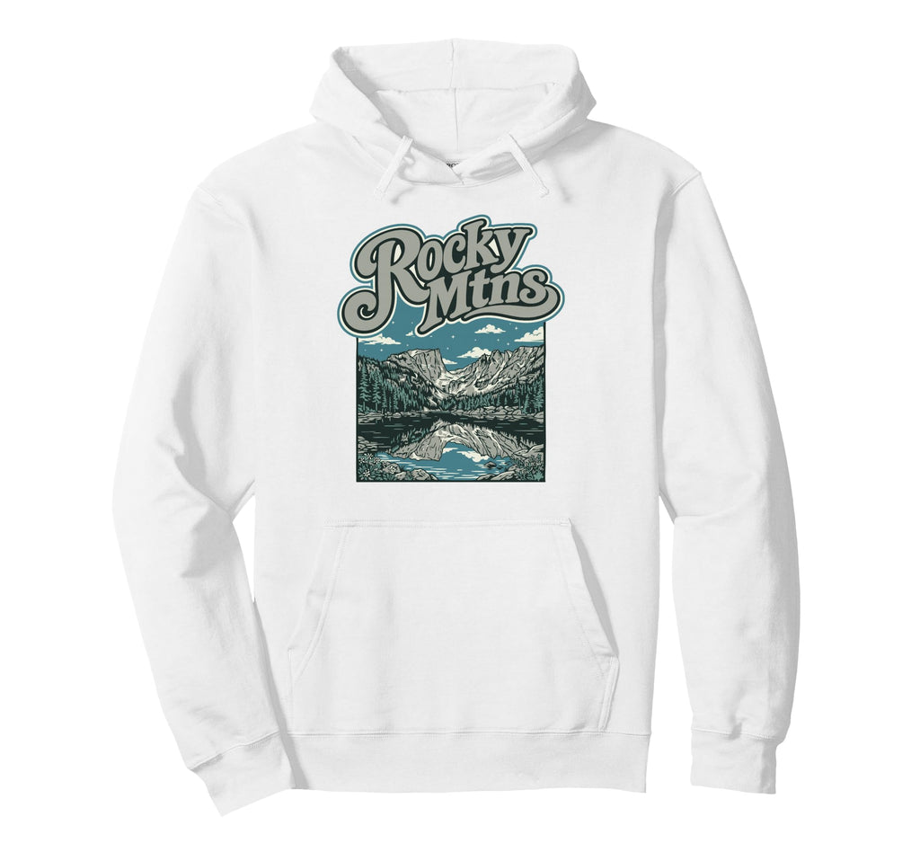 Rocky Mountains National Park 80S Hoodie - Minimalist Print for Adults - T-Shirt, Sweatshirt, Hoodie