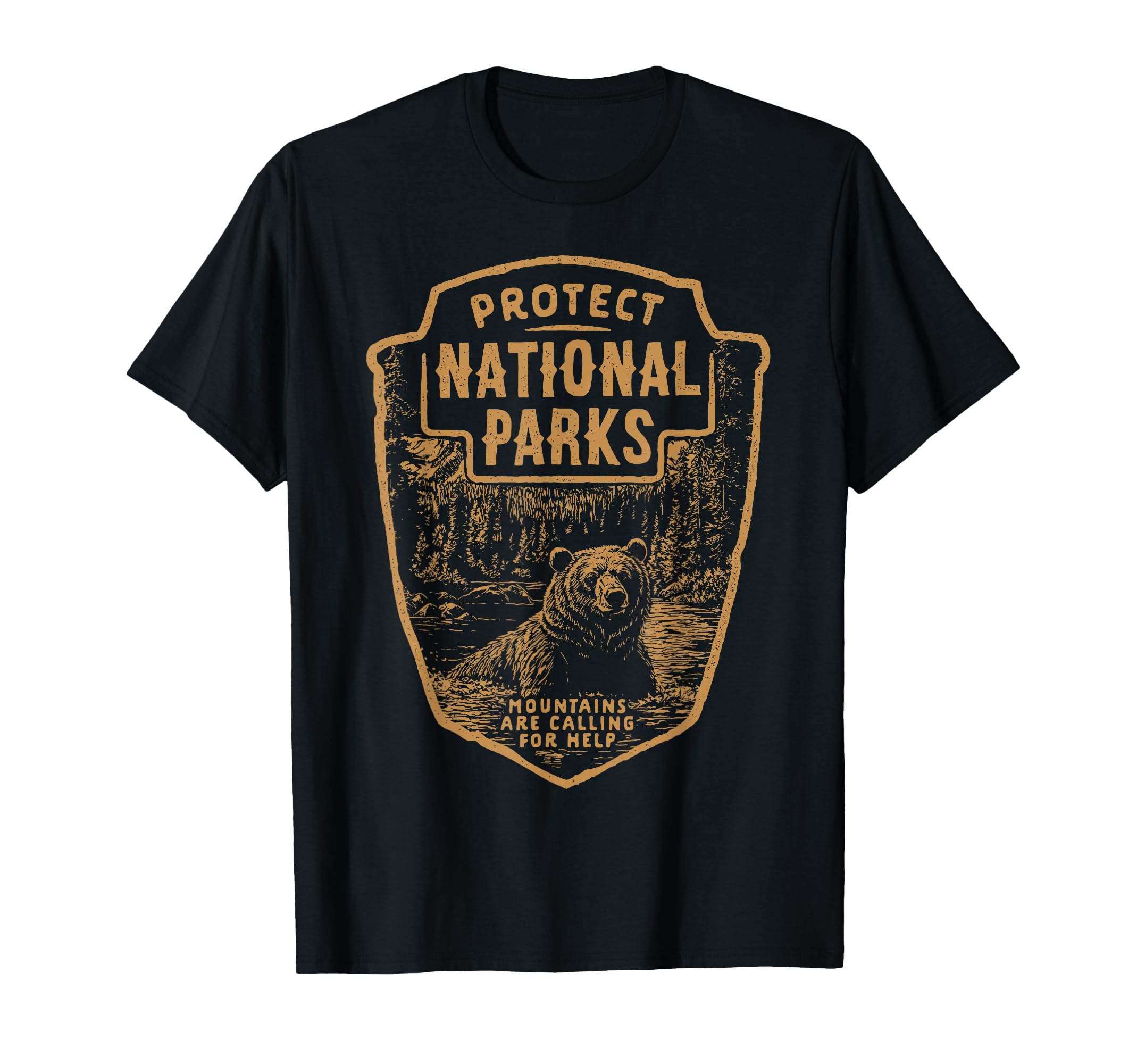 Support Our National Parks Bear Tees T-Shirt - Minimalist Print for Adults - T-Shirt, Sweatshirt, Hoodie