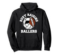 Busy Raising Ballers Funny Volleyball Soccer Hoodie - Graphic Print Unisex - T-Shirt, Sweatshirt, Hoodie