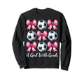 Goals Soccer Coquette Bow Sweatshirt - Trendy Graphic for Adults - T-Shirt, Sweatshirt, Hoodie