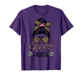 Cheer Coach Leopard Messy Bun T-Shirt - Unique Graphic for Adults - T-Shirt, Sweatshirt, Hoodie