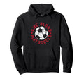 Give Blood Play Soccer Funny Player Hoodie - Graphic Print for Adults - T-Shirt, Sweatshirt, Hoodie