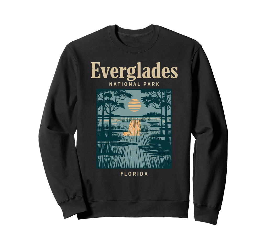 Everglades National Park Florida Sunset Sweatshirt - Unique Graphic Unisex - T-Shirt, Sweatshirt, Hoodie