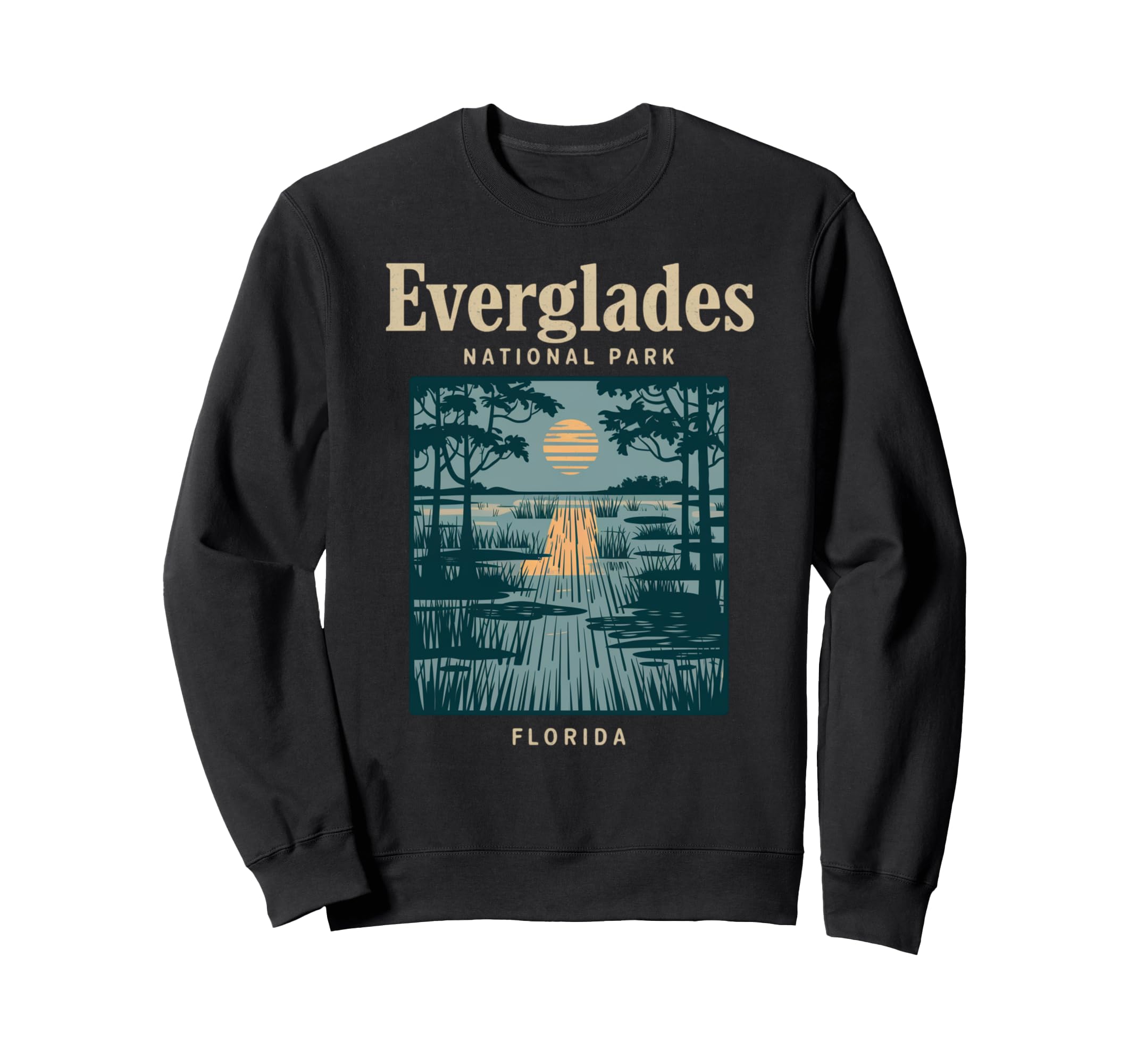 Everglades National Park Florida Sunset Sweatshirt - Unique Graphic Unisex - T-Shirt, Sweatshirt, Hoodie