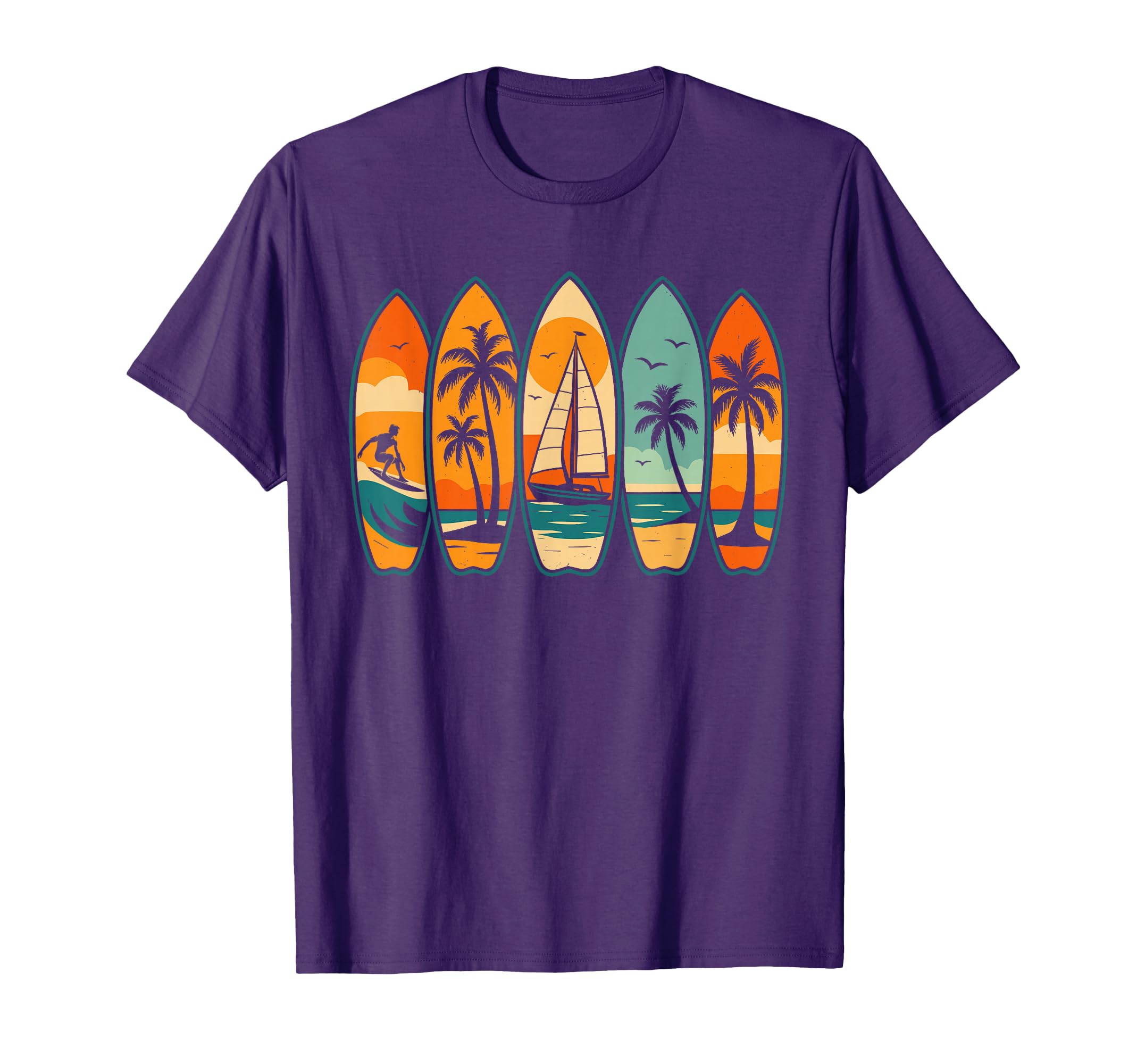 Surfing Surfboard Surfboarder Surfer T-Shirt - Unique Graphic Men Women - T-Shirt, Sweatshirt, Hoodie