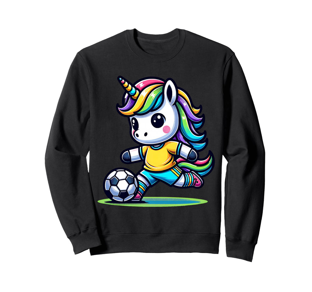 Footballer Unicorn Fans Soccer Team Sweatshirt - Graphic Print for Adults - T-Shirt, Sweatshirt, Hoodie