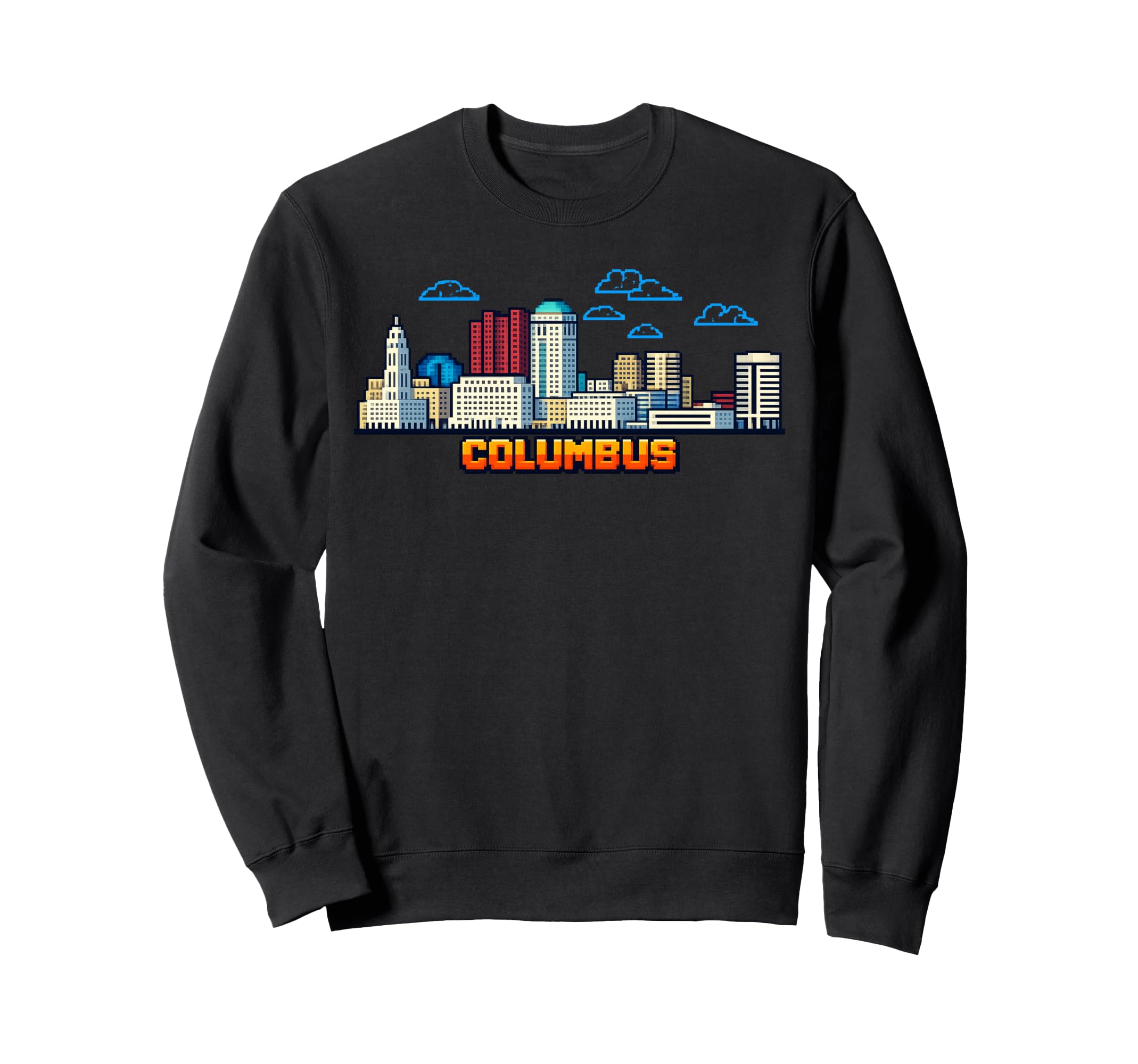 Columbus 8 Bit Video Arcade Gamer Sweatshirt - Streetwear Style for Adults - T-Shirt, Sweatshirt, Hoodie