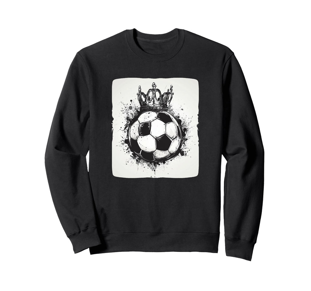 Funny Crowned Soccer Ball Costume And Sweatshirt - Streetwear Style Unisex - T-Shirt, Sweatshirt, Hoodie