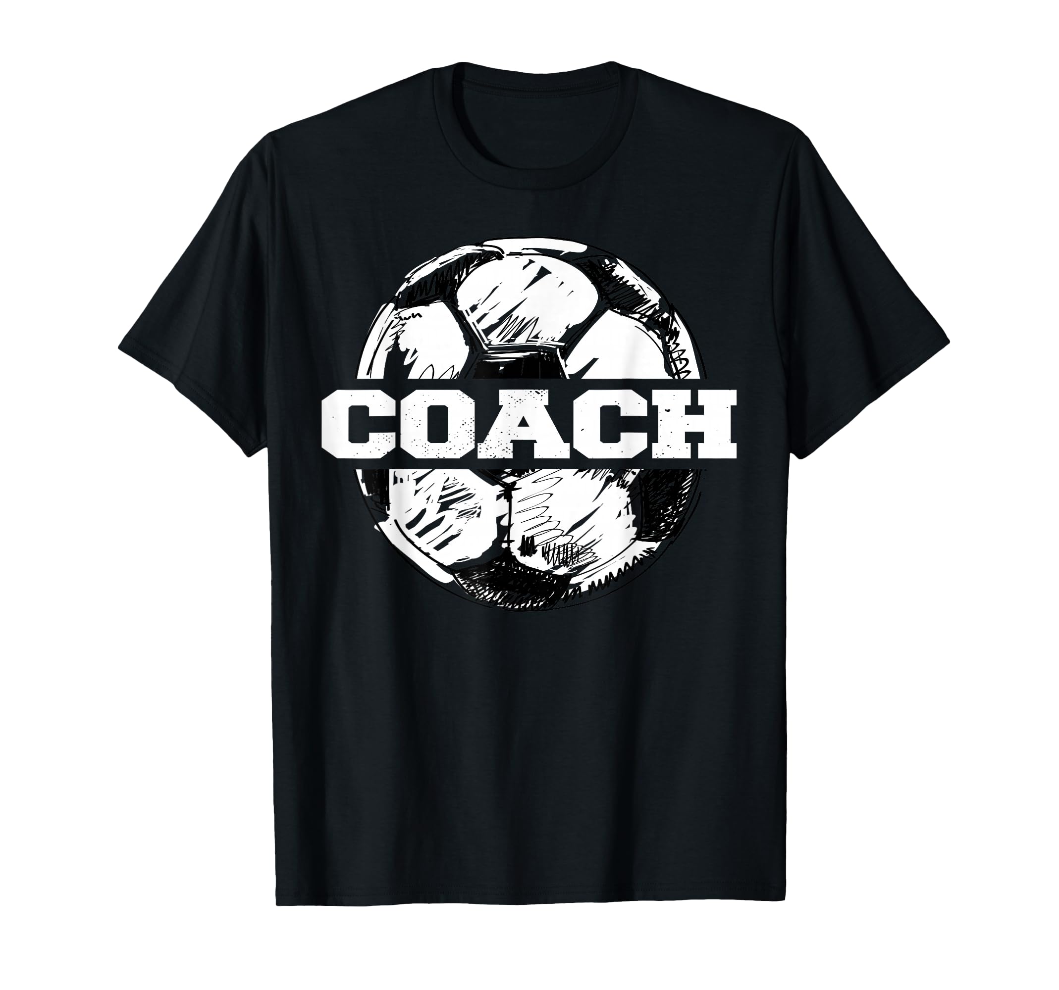 Soccer Coach Soccer Ball Split Funny T-Shirt - Minimalist Print Unisex - T-Shirt, Sweatshirt, Hoodie