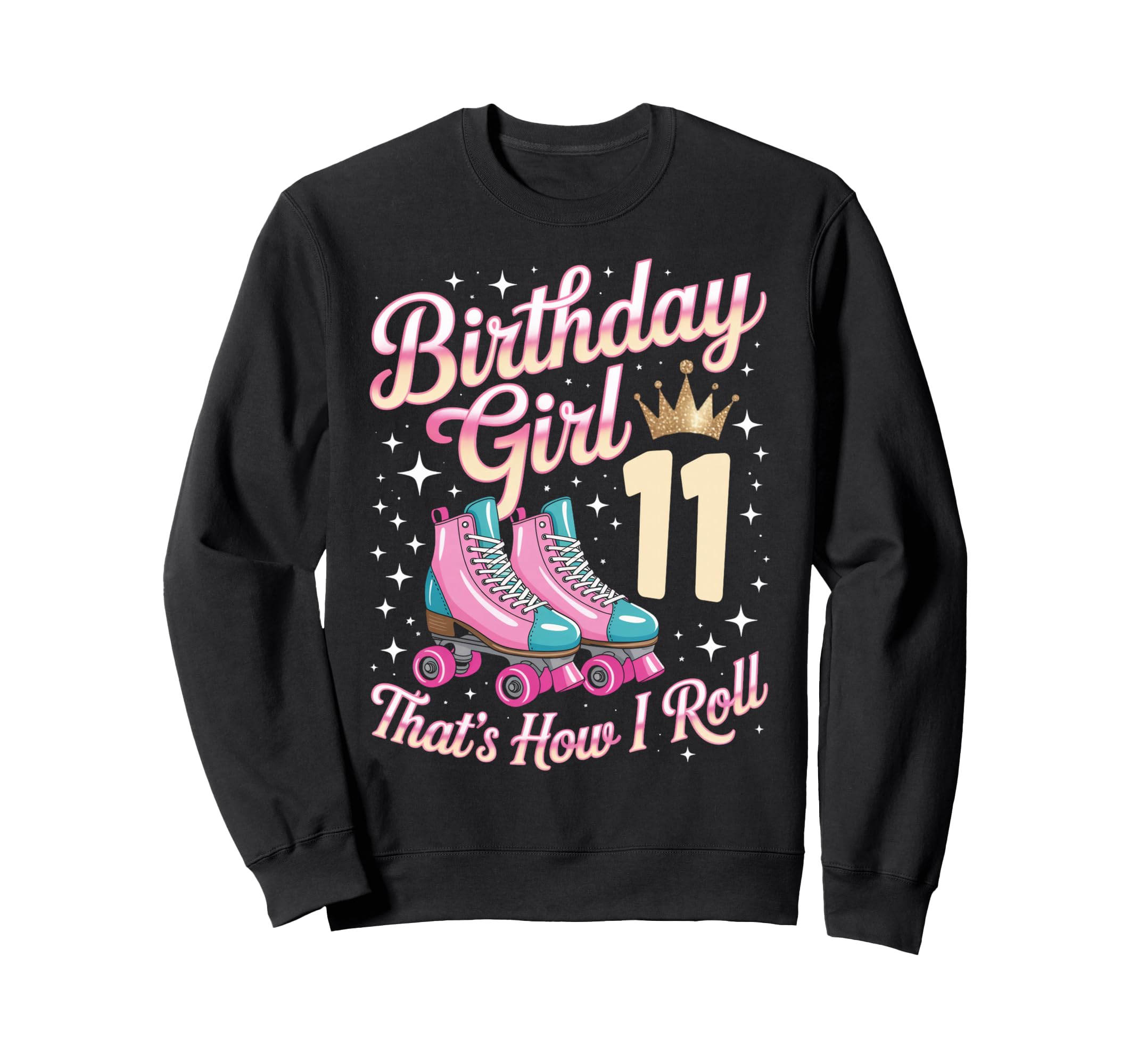 Birthday 11 Roller Skating 11Th Sweatshirt - Minimalist Print Men Women - T-Shirt, Sweatshirt, Hoodie