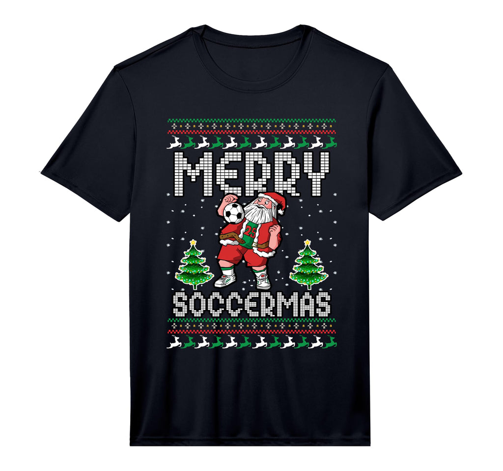 Mens Soccer Merry Soccermas Ugly Santa T-Shirt - Unique Graphic Men Women - T-Shirt, Sweatshirt, Hoodie