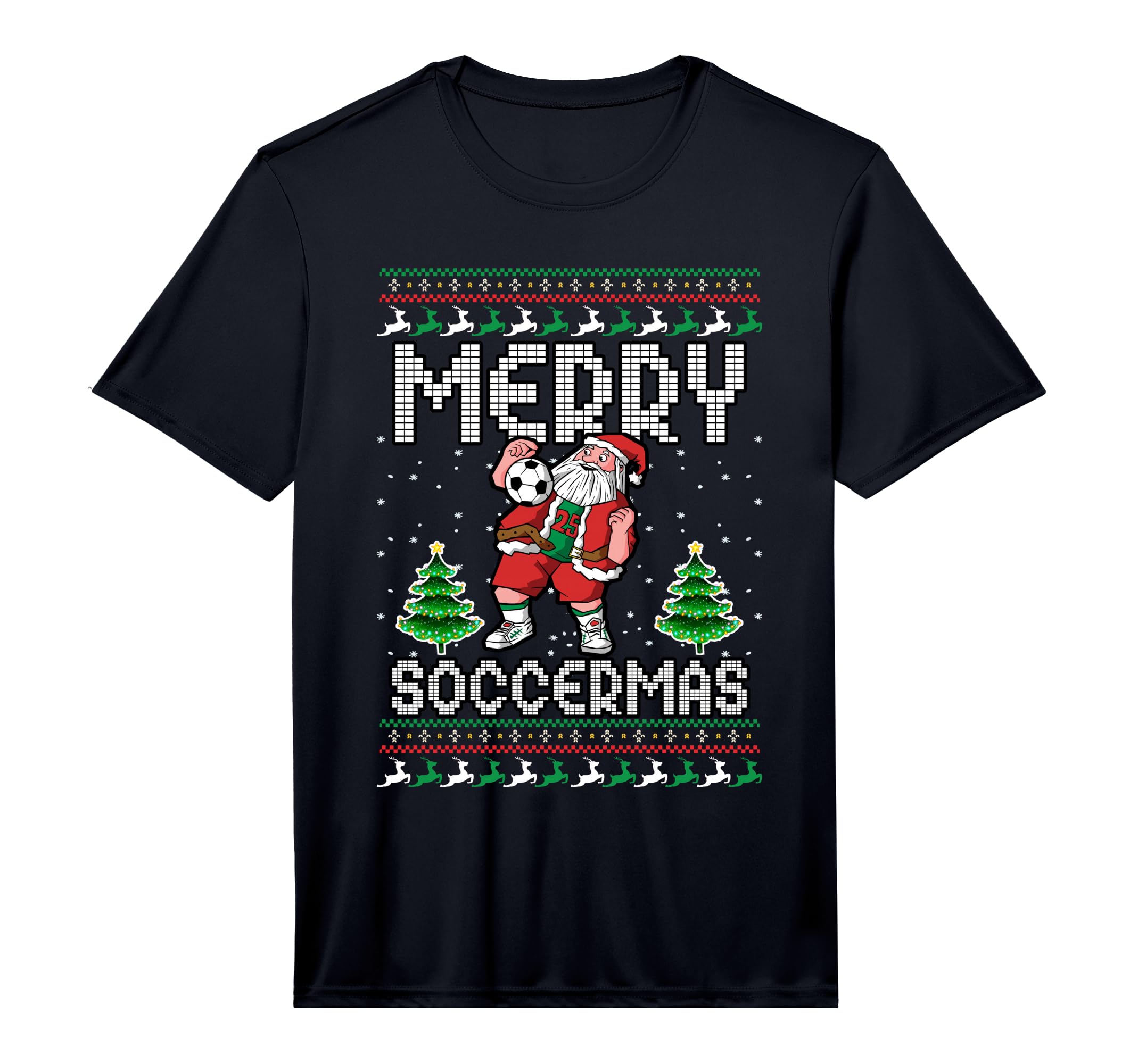 Mens Soccer Merry Soccermas Ugly Santa T-Shirt - Unique Graphic Men Women - T-Shirt, Sweatshirt, Hoodie