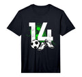 14Th Birthday Soccer Player Football 14 T-Shirt - Custom Art Print Unisex - T-Shirt, Sweatshirt, Hoodie