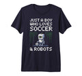 Kawaii Just Who Loves Soccer Robots T-Shirt - Streetwear Style Men Women - T-Shirt, Sweatshirt, Hoodie