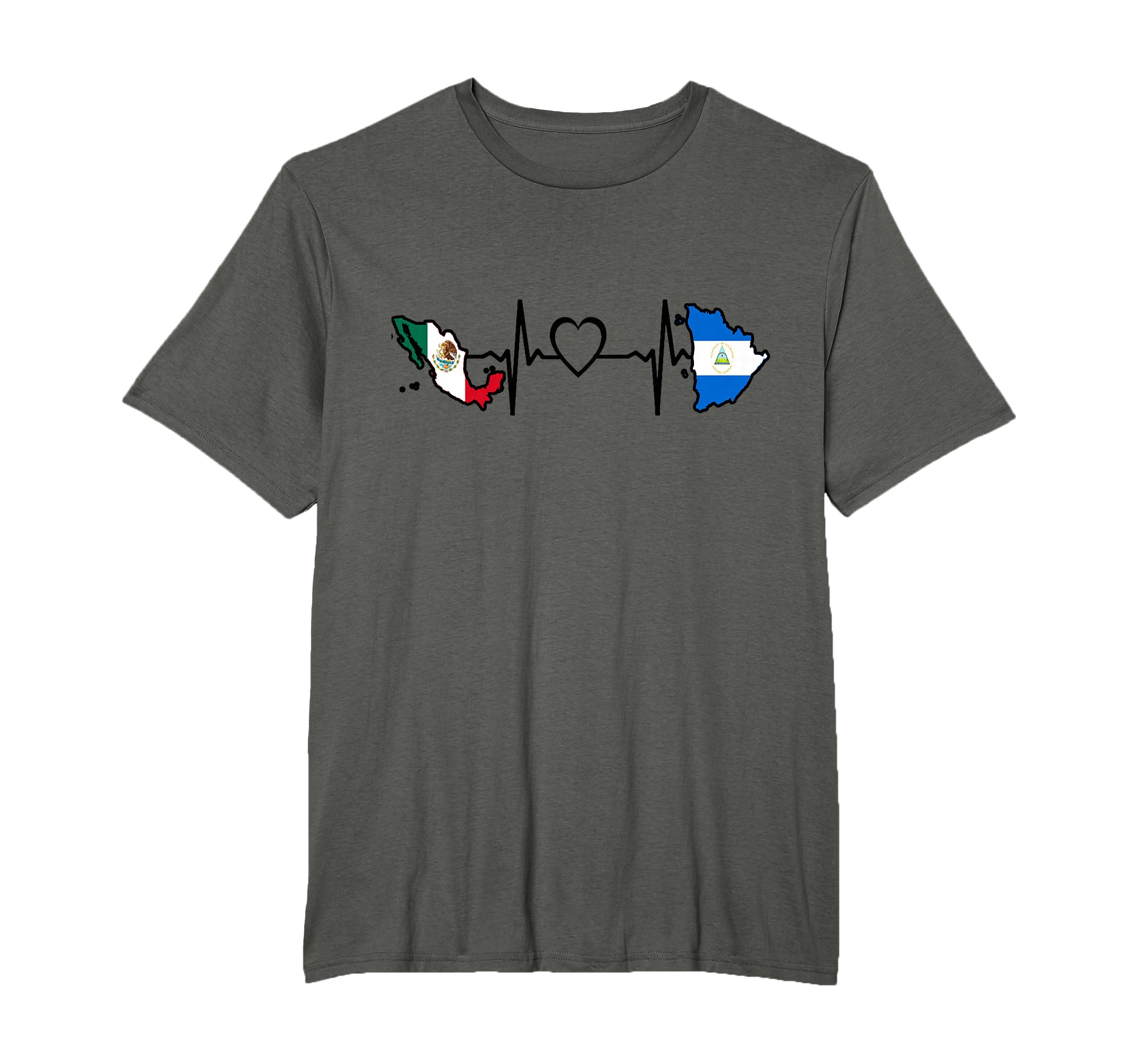 Mexico Nicaragua Flag Mexican T-Shirt - Custom Art Print for Adults - T-Shirt, Sweatshirt, Hoodie