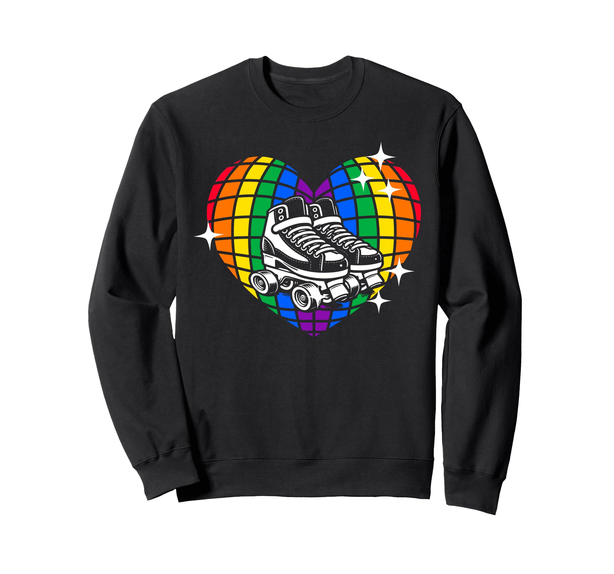 Roller Skating Skate 1970S Disco Ball Sweatshirt - Graphic Print Men Women - T-Shirt, Sweatshirt, Hoodie