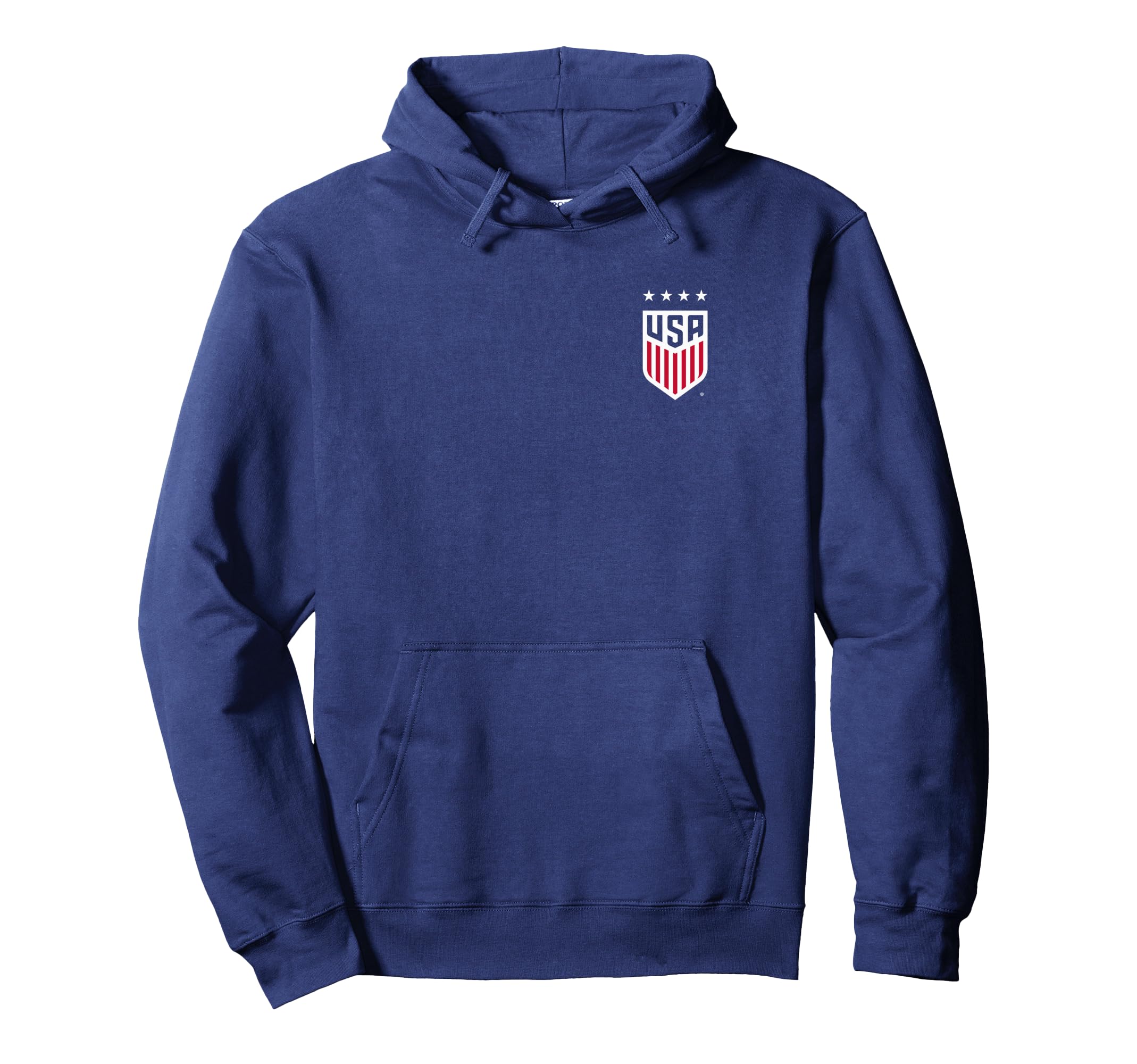 Usa Soccer Front Back Crest Navy Hoodie - Casual Everyday Wear Unisex - T-Shirt, Sweatshirt, Hoodie