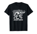 Hockey Goalie Goalkeeper Jesus T-Shirt - Fun Novelty Design for Adults - T-Shirt, Sweatshirt, Hoodie