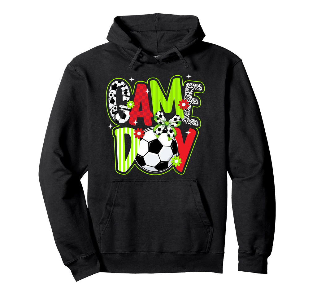 Game Day Coquette Soccer Game Day Hoodie - Casual Everyday Wear Men Women - T-Shirt, Sweatshirt, Hoodie
