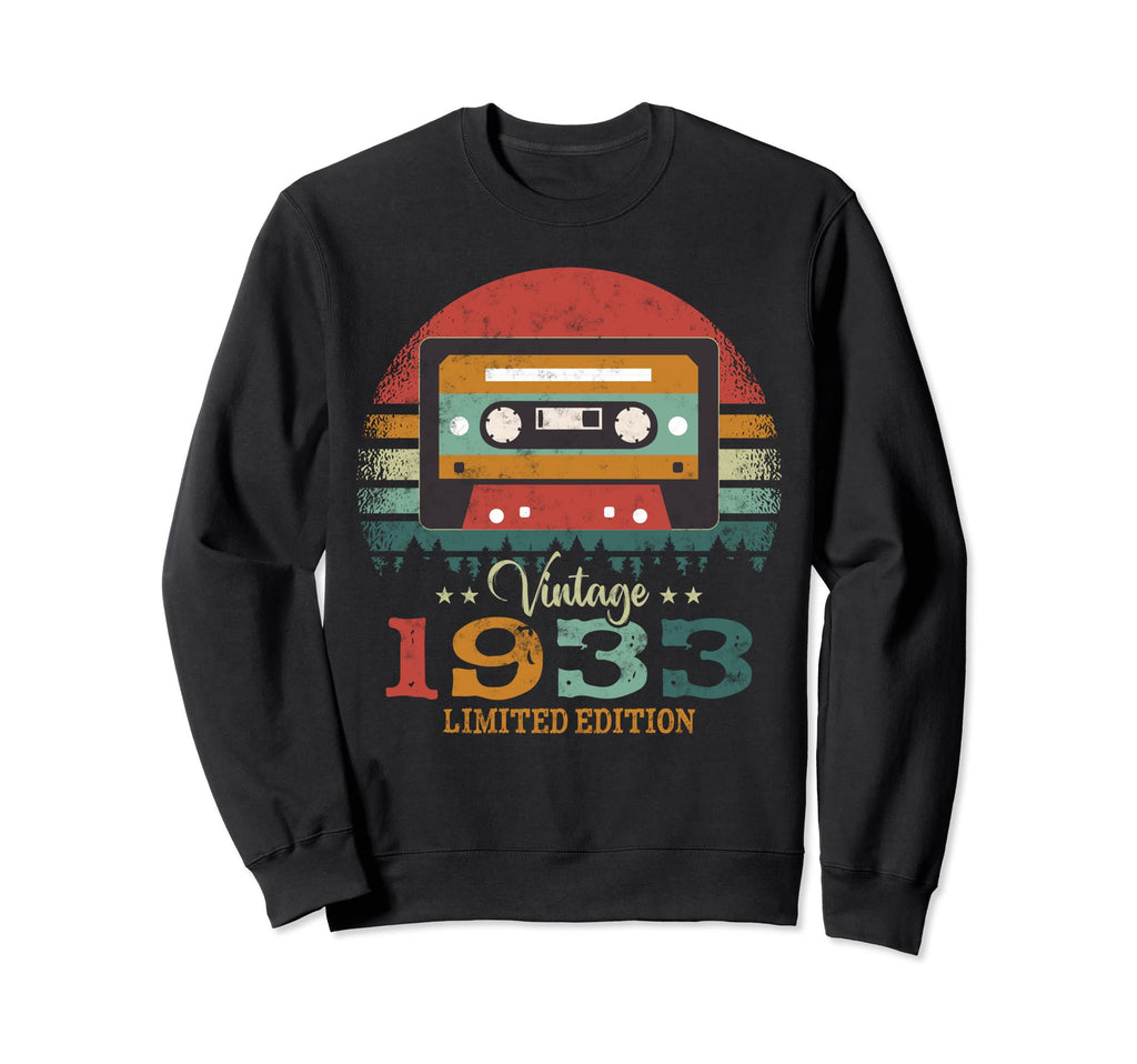 Cassette Tape 1933 Birthday Sweatshirt - Unique Graphic Men Women - T-Shirt, Sweatshirt, Hoodie