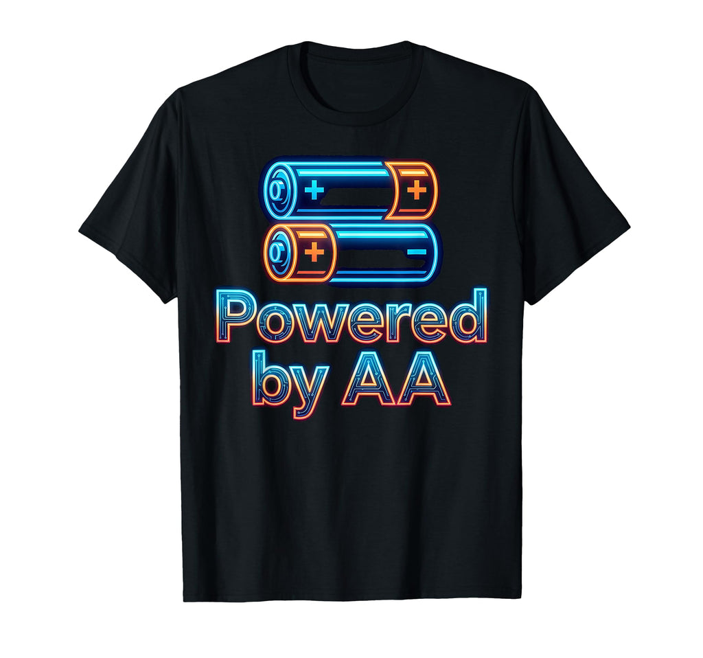 Powered Aa Arcade Lovers Gaming Restore T-Shirt - Novelty Apparel Unisex - T-Shirt, Sweatshirt, Hoodie