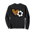 Leopard Heart Soccer Ball Football Sweatshirt - Unique Graphic Men Women - T-Shirt, Sweatshirt, Hoodie