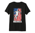 Merica Soccer Player Usa American T-Shirt - Custom Art Print Men Women - T-Shirt, Sweatshirt, Hoodie
