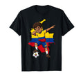 Colombia Soccer Dab Flag Football T-Shirt - Minimalist Print Men Women - T-Shirt, Sweatshirt, Hoodie