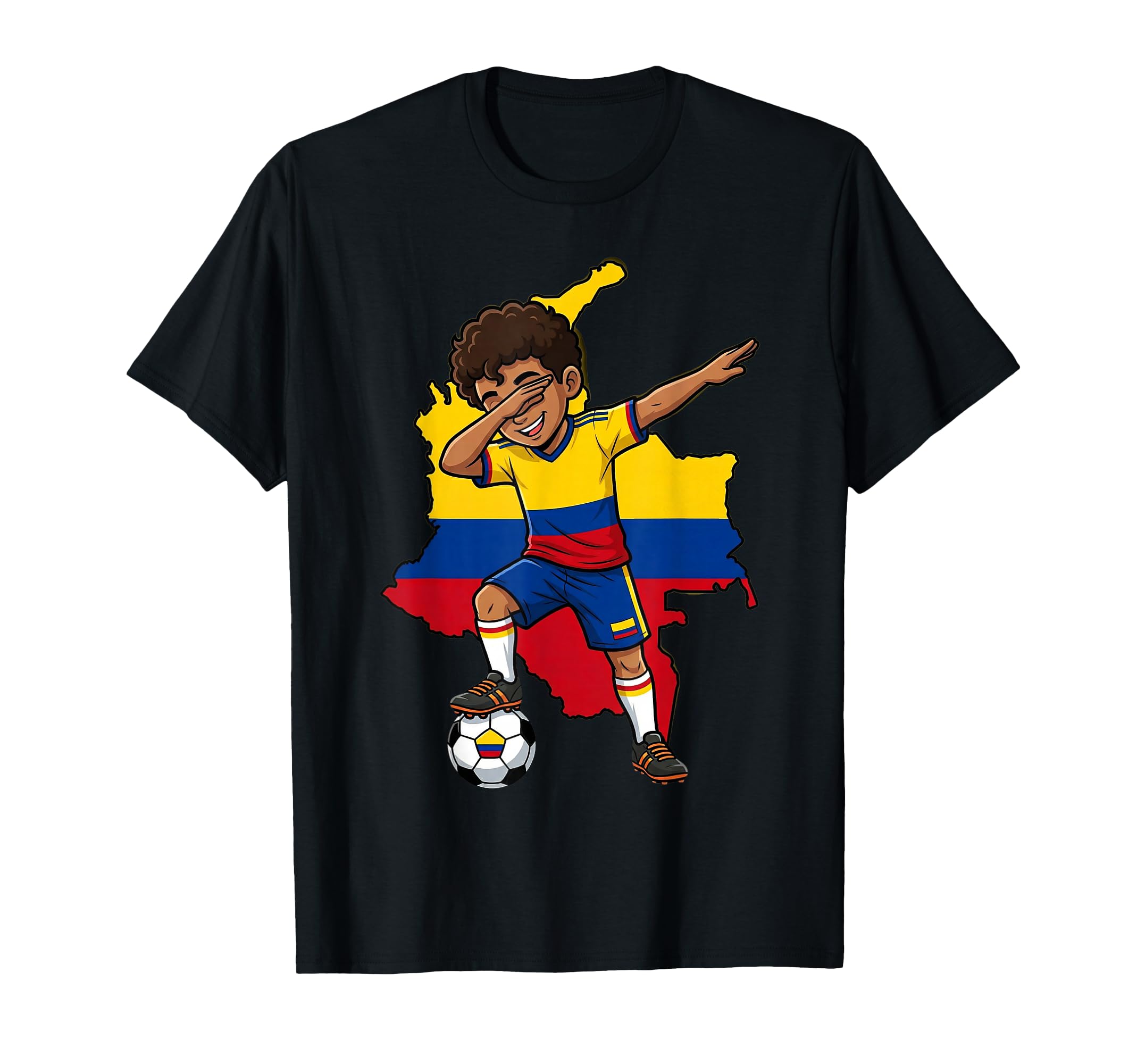 Colombia Soccer Dab Flag Football T-Shirt - Minimalist Print Men Women - T-Shirt, Sweatshirt, Hoodie