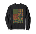 Floral Geometric Nature Pattern 70S Sweatshirt - Minimalist Print Men Women - T-Shirt, Sweatshirt, Hoodie
