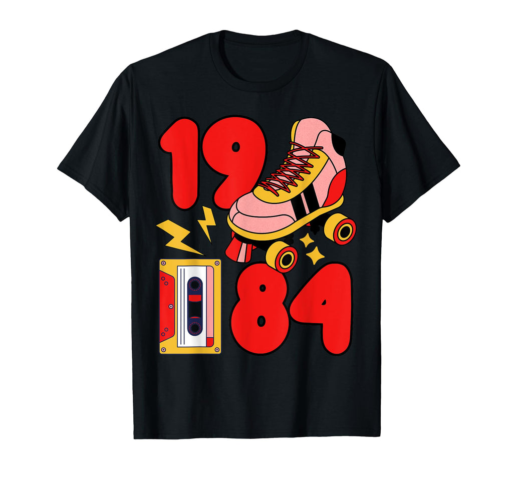 80S Vibes Mixed Tapes Roller Skates T-Shirt - Trendy Graphic for Adults - T-Shirt, Sweatshirt, Hoodie