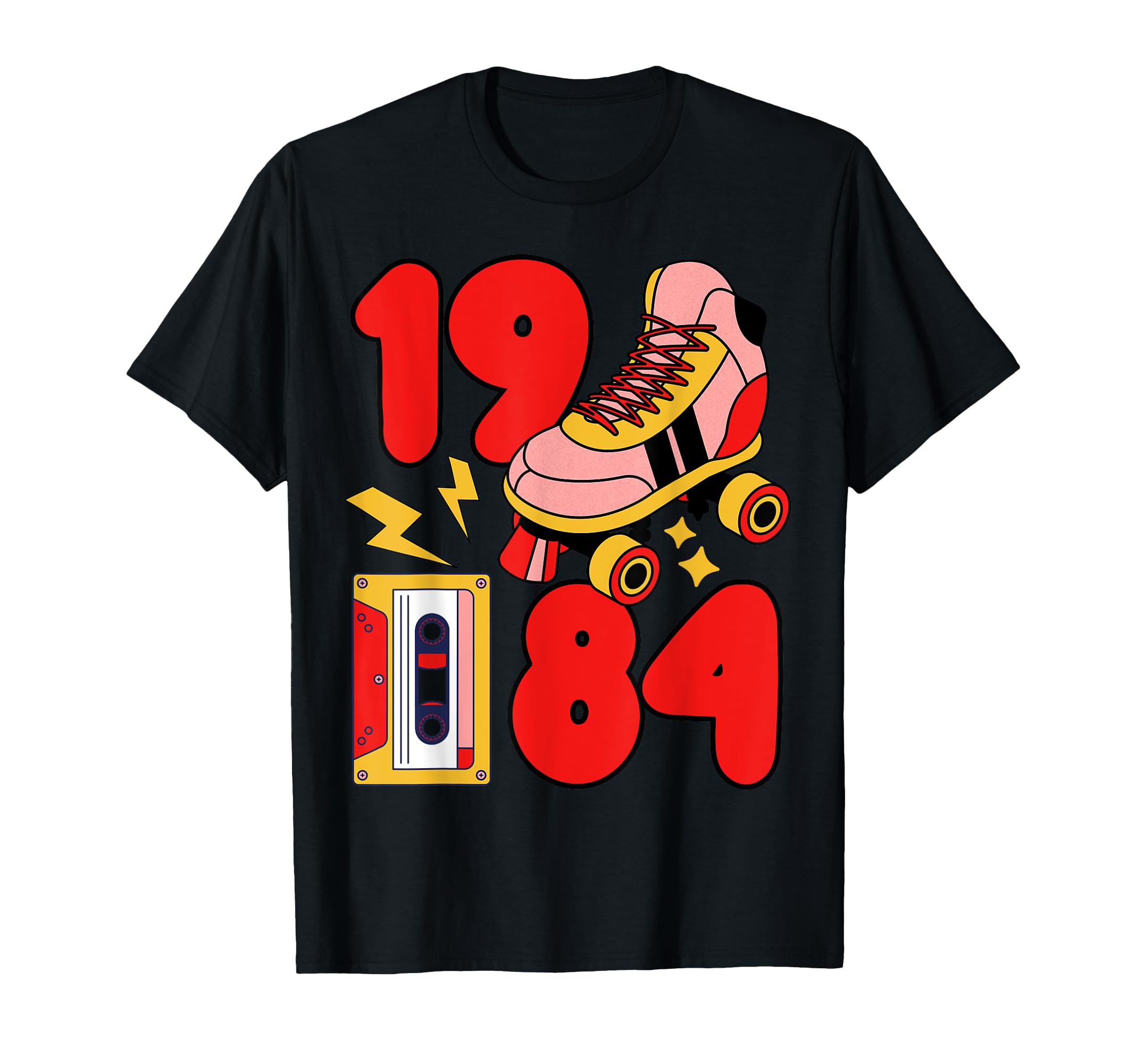 80S Vibes Mixed Tapes Roller Skates T-Shirt - Trendy Graphic for Adults - T-Shirt, Sweatshirt, Hoodie