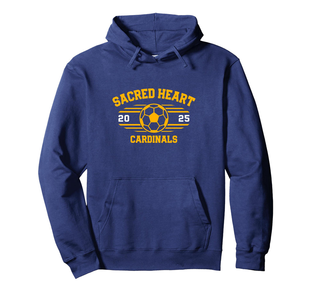 Sacred Heart Cardinals Soccer Ball 2025 Hoodie - Unique Graphic for Adults - T-Shirt, Sweatshirt, Hoodie
