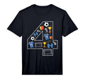 Mens 4Th Birthday 4 Year Old Football T-Shirt - Streetwear Style Unisex - T-Shirt, Sweatshirt, Hoodie