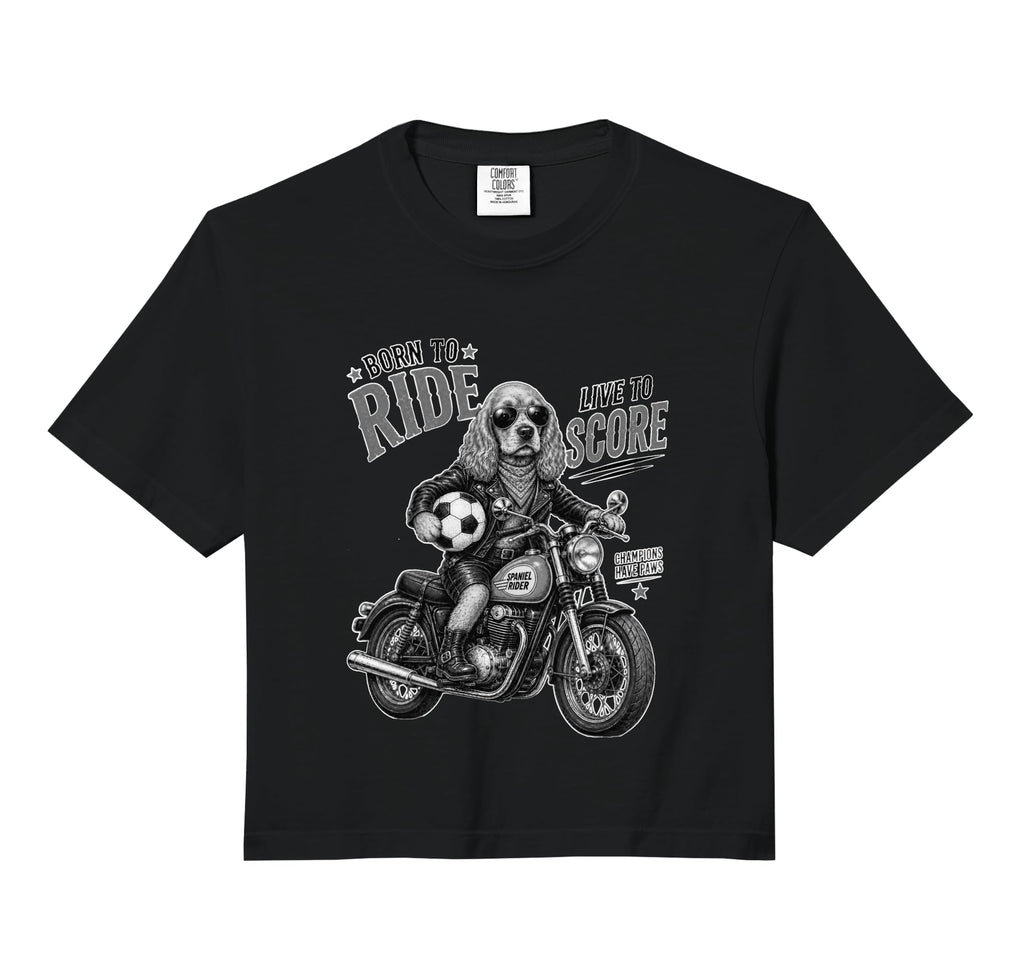 Cocker Spaniel Motorbike Love Sweatshirt - Fun Novelty Design Unisex - T-Shirt, Sweatshirt, Hoodie