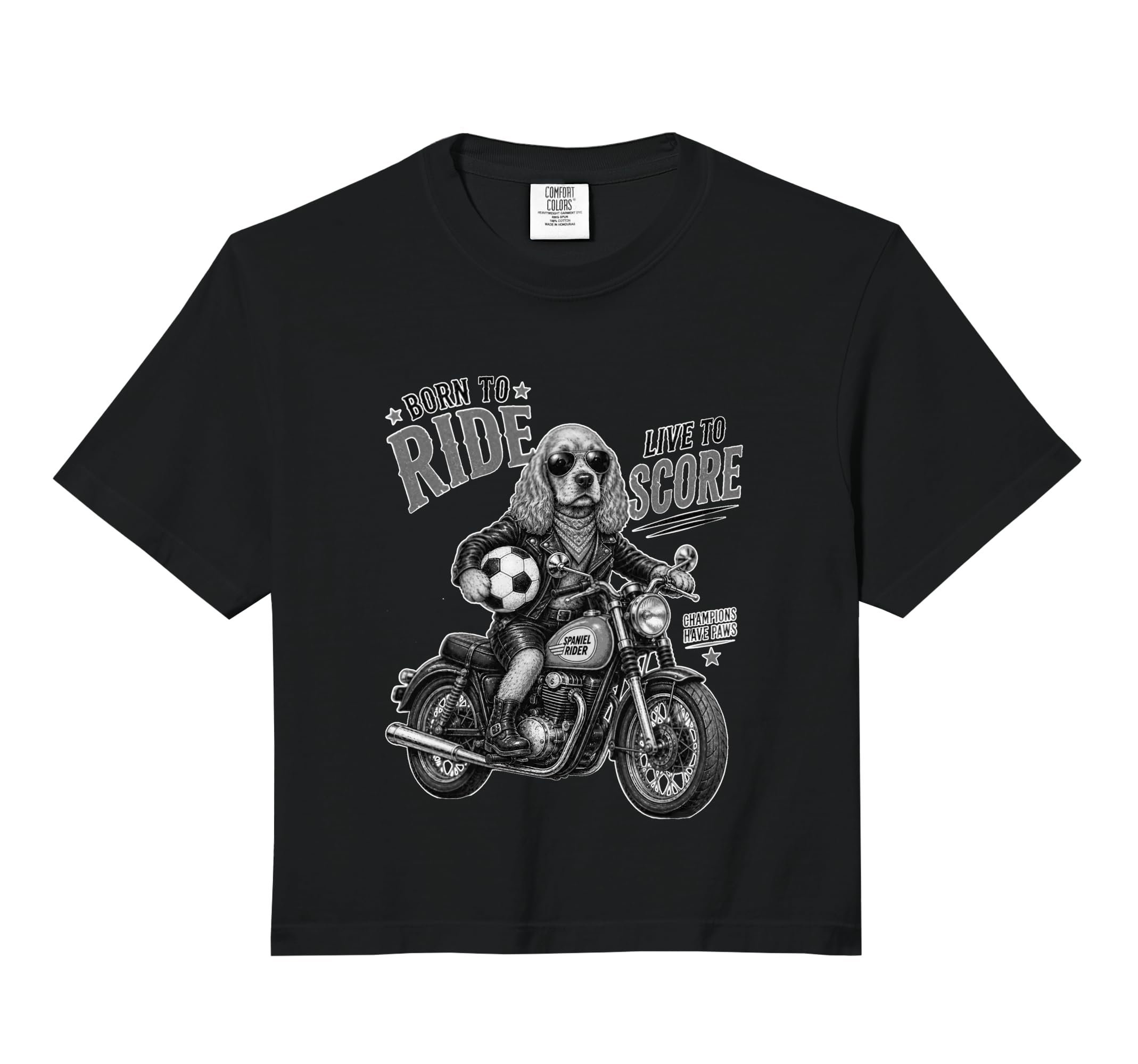 Cocker Spaniel Motorbike Love Sweatshirt - Fun Novelty Design Unisex - T-Shirt, Sweatshirt, Hoodie