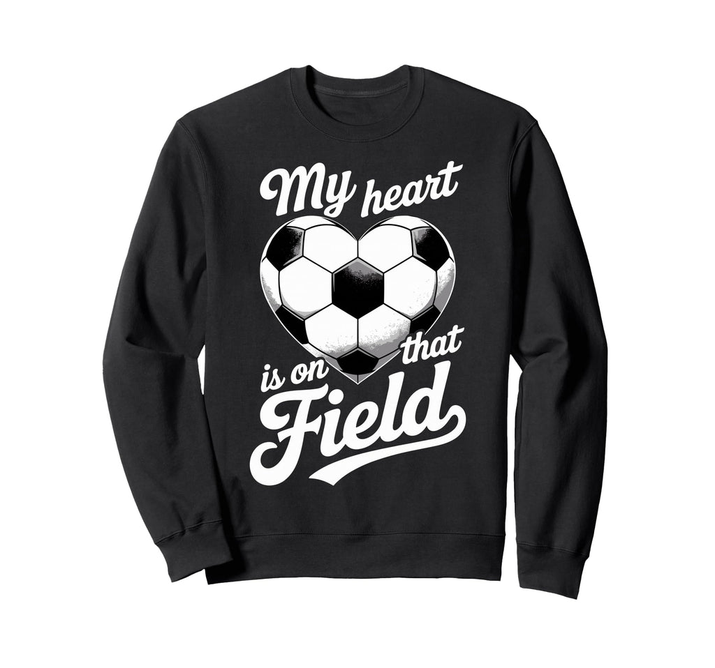 My Heart Is That Field Soccer Player Sweatshirt - Minimalist Print Unisex - T-Shirt, Sweatshirt, Hoodie