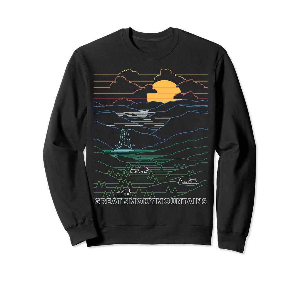 Great Smoky Mountains National Sweatshirt - Custom Art Print for Adults - T-Shirt, Sweatshirt, Hoodie