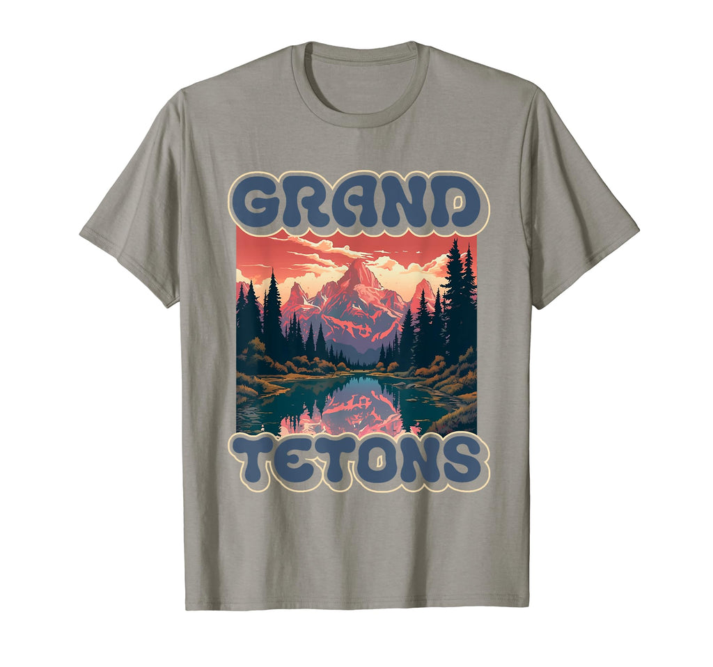 Grand Teton National Park Eighties Vibe T-Shirt - Minimalist Print Unisex - T-Shirt, Sweatshirt, Hoodie