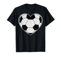 Heart Shape Soccer Valentines Day Soccer T-Shirt - Unique Graphic Unisex - T-Shirt, Sweatshirt, Hoodie