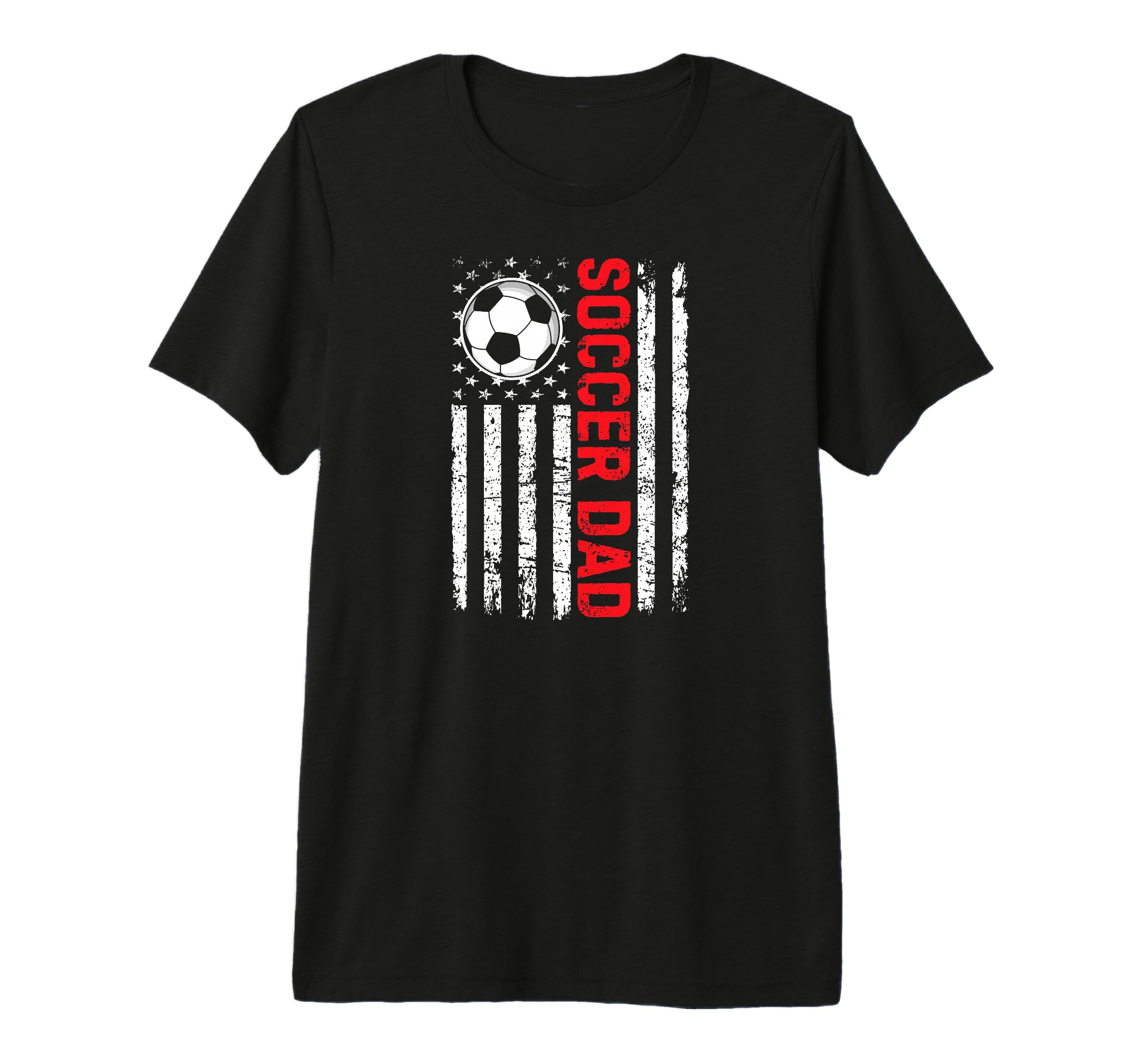 Mens Soccer Dad Flag Red Tri Blend T-Shirt - Custom Art Print Men Women - T-Shirt, Sweatshirt, Hoodie