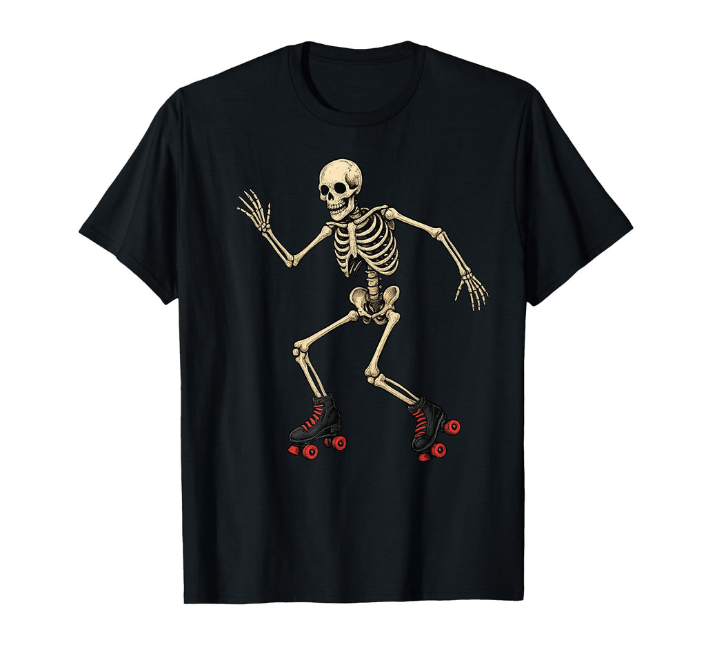 Roller Skate Skeleton Roller Skating T-Shirt - Minimalist Print for Adults - T-Shirt, Sweatshirt, Hoodie