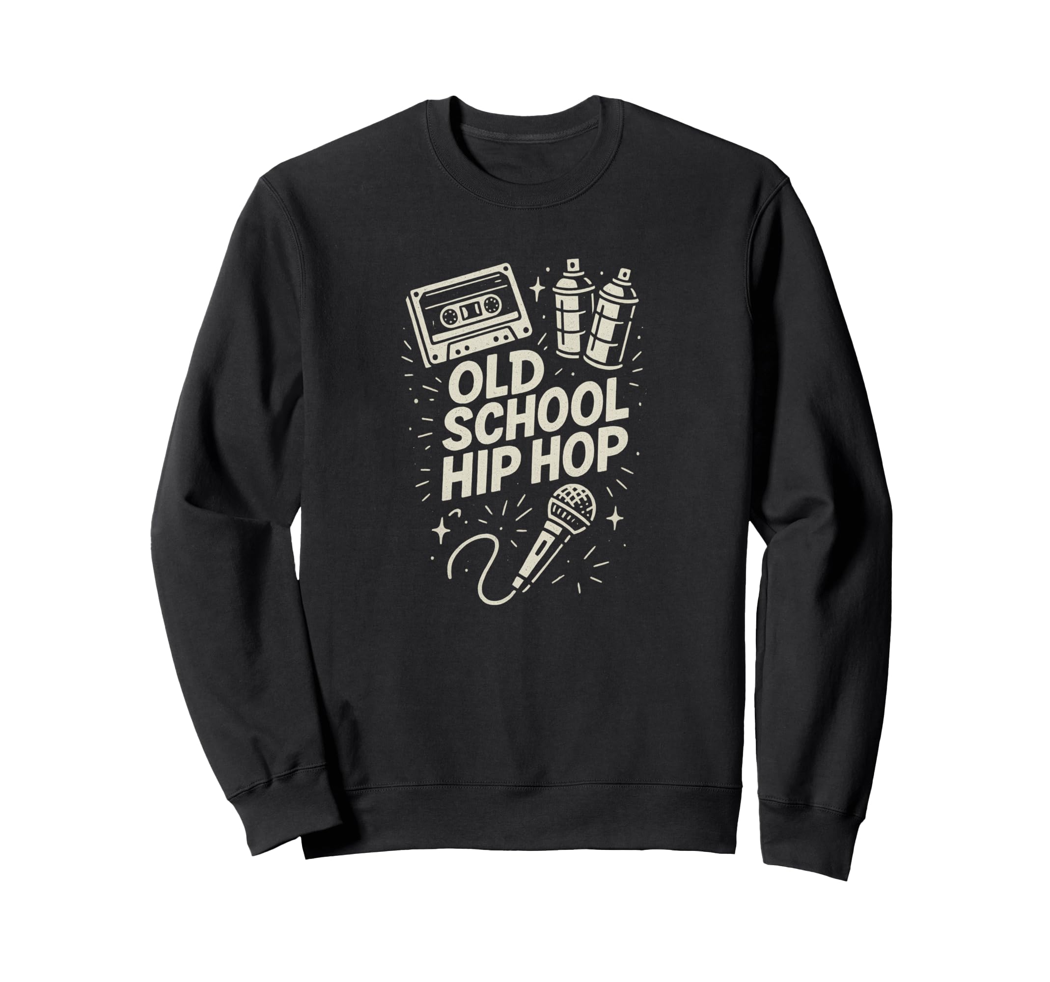 Raised Old School Hip Hop Rap Sweatshirt - Custom Art Print Men Women - T-Shirt, Sweatshirt, Hoodie