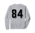Number 84 Backside 80S 90S Team Sweatshirt - Minimalist Print Unisex - T-Shirt, Sweatshirt, Hoodie