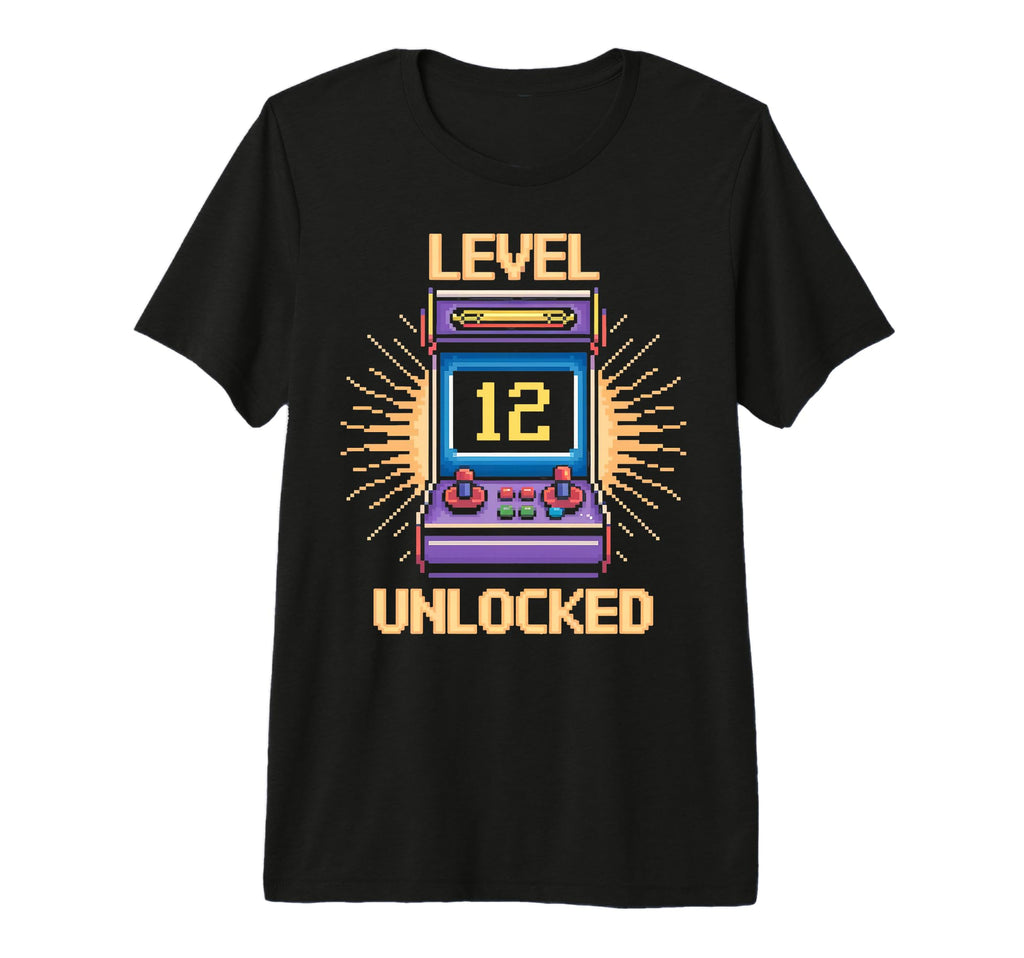 Level 12 Unlock Birthday Gamer 12 T-Shirt - Casual Everyday Wear Unisex - T-Shirt, Sweatshirt, Hoodie